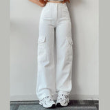 2023 Europe and the United States new style casual pants waist three-dimensional pocket pants summer women's waist cargo pants
