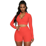 Sports Series Sports Suit Women Skinny Suit Sportswear Fashion Solid Color Long-Sleeved Casual Sports Suit 2023 New